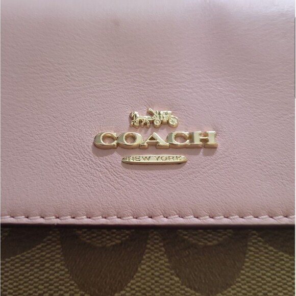 COACH PINK/BROWN WRISTLET/PURSE - Picture 3 of 16